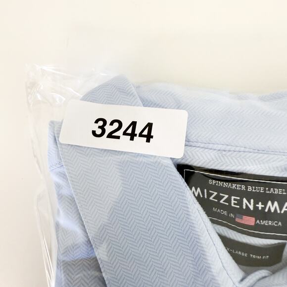 Mizzen+Main Spinnaker Blue Label Trim Fit Button Up Shirt - 2XL XXL - Picture 8 of 8